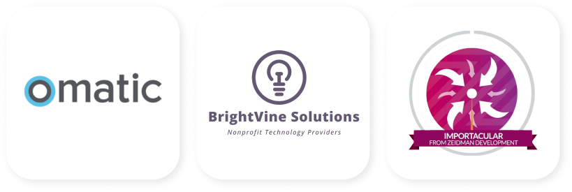 Omatic, Brightvine, and Importacular logos.